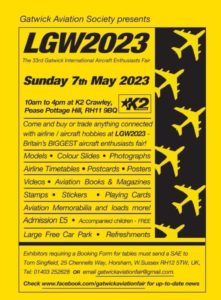 London Gatwick Aviation Enthusiasts Fair LGW 2024 @ K2 Crawley Pease Pottage Hill