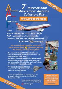 7th INTERNATIONAL AMSTERDAM AVIATION COLLECTORS FAIR @ van der Valk Hotel A4 Schiphol