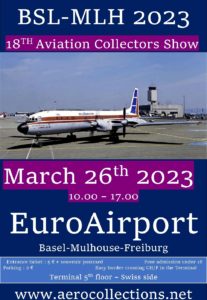 AeroCollections 2023 Aviation Collectors Show EuroAirport Basel-Mulhouse-Freiburg @ EuroAirport Basel-Mulhouse-Freiburg Hall 4, South Terminal (Swiss side), 5th floor