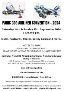 Paris CDG Airliner Convention - 2024 @ Hotel du Parc